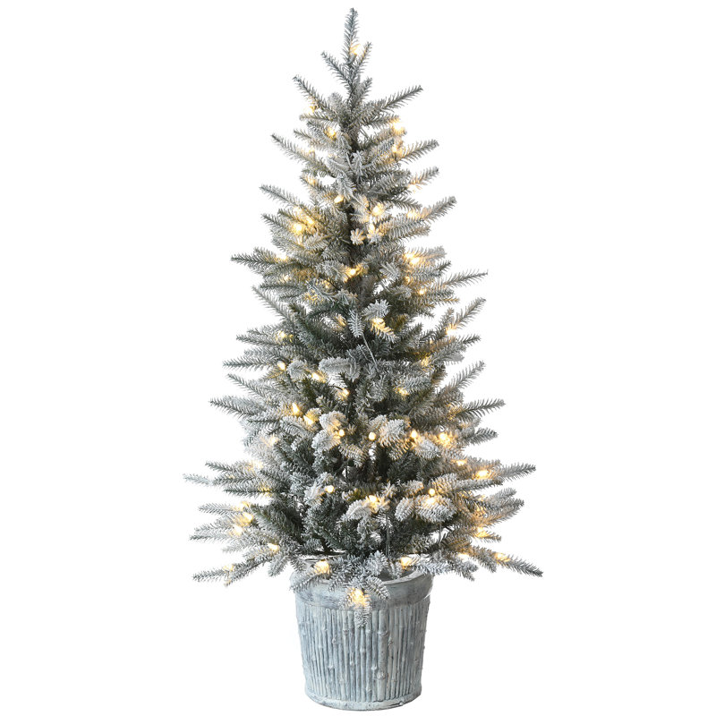 Sapin de Noël enneigé 4,5 pi avec lumières DEL The Holiday Aisle®