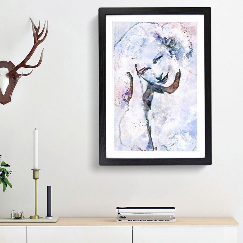 Ginger Rogers in Abstract - Framed Print, Black Framed, 87cm H x 62cm W x 2cm D