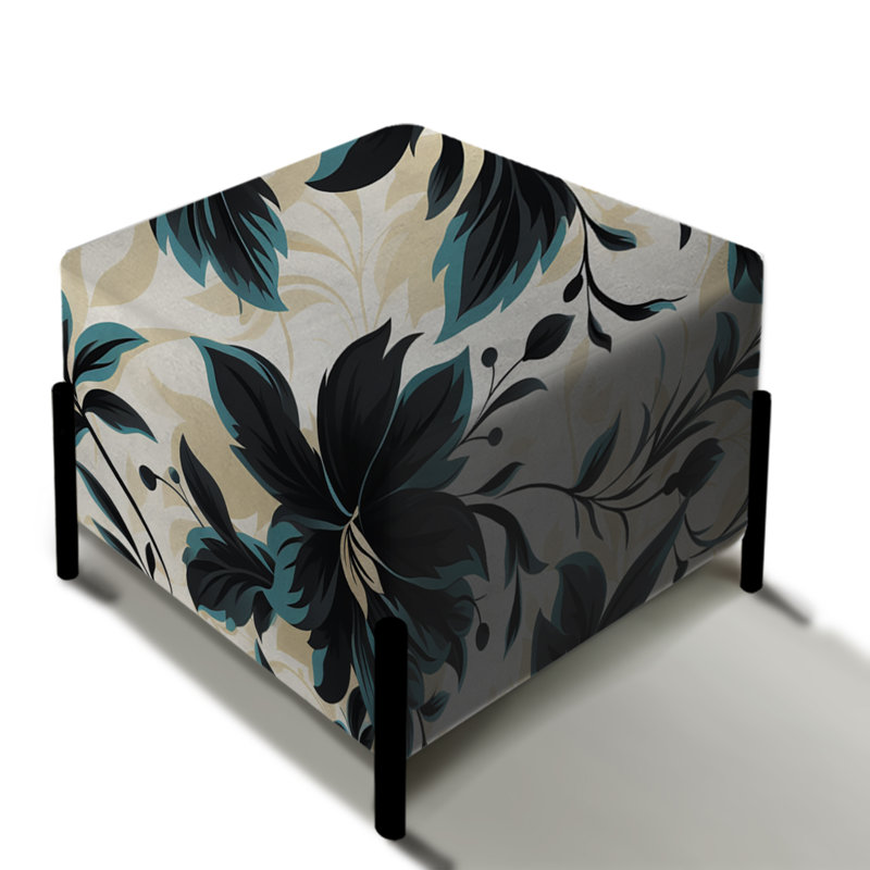Damask Euphony - Damask Square Ottoman