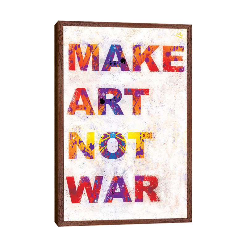Make Art - Print on Canvas, Classic Brown Wood Floater Framed, 66.04cm H x 45.72cm W x 3.81cm D