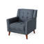 Chaise moderne gris foncé pour bureau à domicile, base en bois d'ingénierie, profondeur 30,11 po x largeur 32,27 po, hauteur 33,18 po
