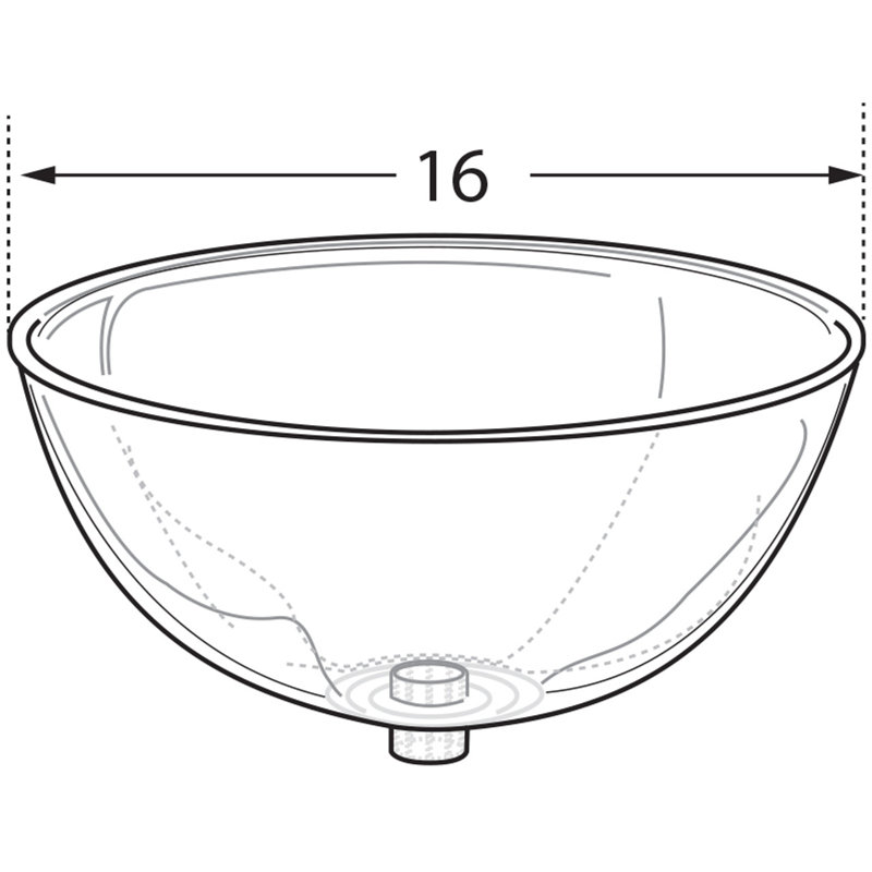 Clear Plastic Bowl 16" Diameter x 8" Deep