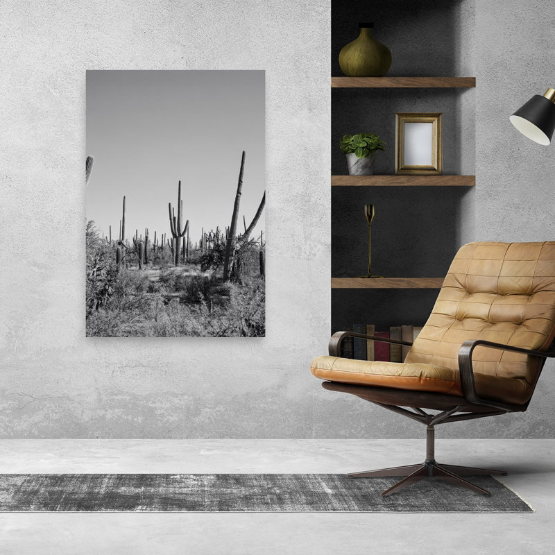 Saguaro Desert Landscape Peaceful Serene Tranquil Cactus Landscape Nature Wall Art Print 1 Piece Wrapped Canvas Wall Art