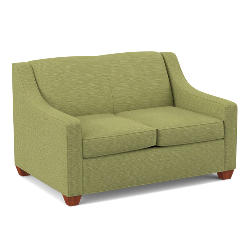 Phillips 52" Square Arm Loveseat with Reversible Cushions, BM Cherry, Cardigan Coal