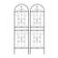 Paquet de 4 treillis de jardin en métal 71 po x 19,7 po antirouille pour plantes grimpantes
