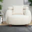 Chaises d'appoint douces de nuage, chaise moderne de 38 pouces en tissu chenille pour la maison
