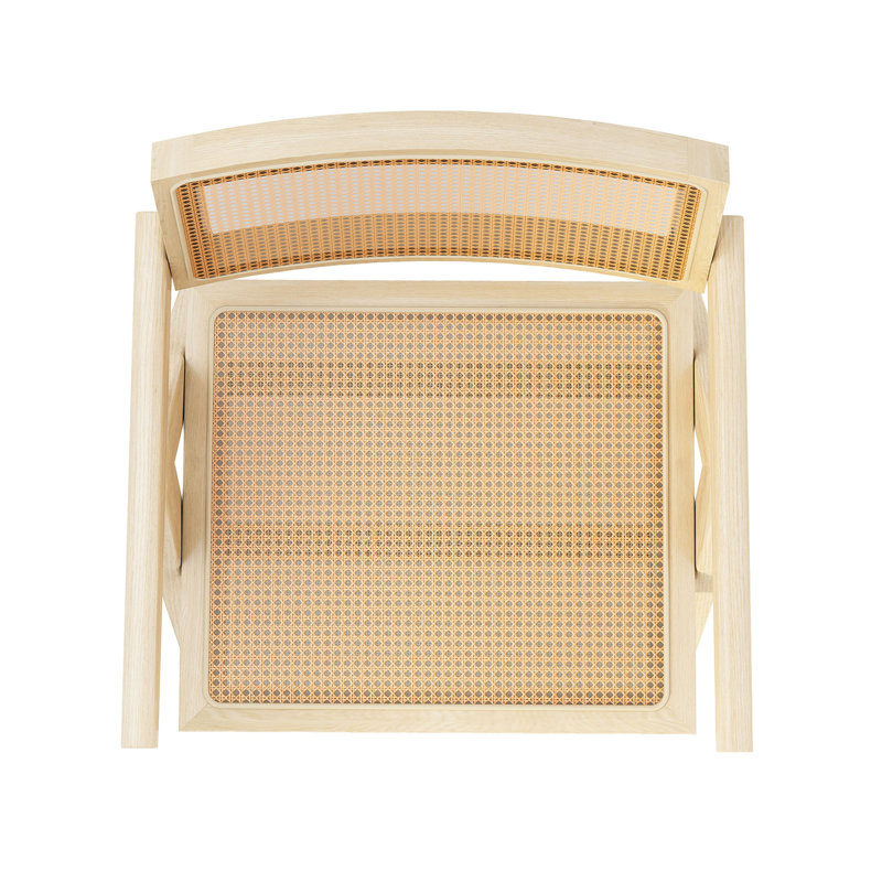 Chaise avec accoudoirs en bois massif Erna