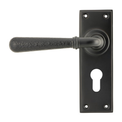 Hammered Newbury Lock Door Handle