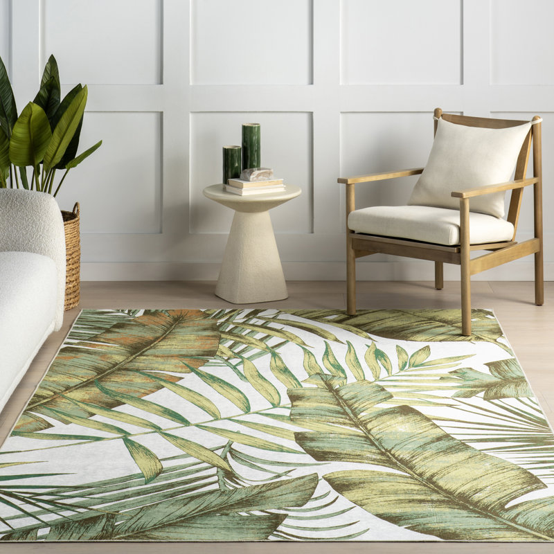 Claye Graphic Machine Washable Area Rug, Rectangle 8' x 10'