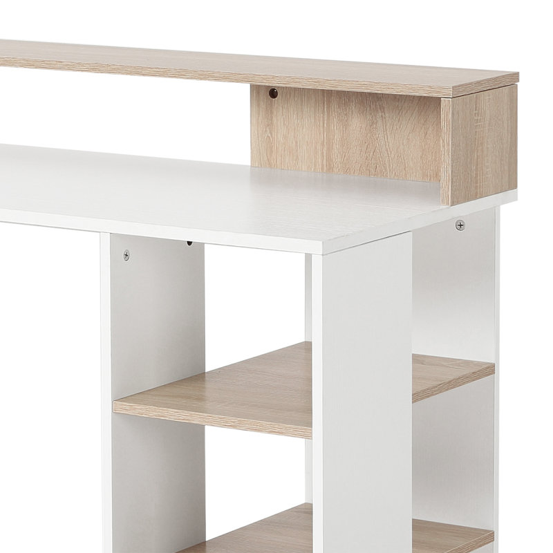 Damico Writing Desk, Oak/White