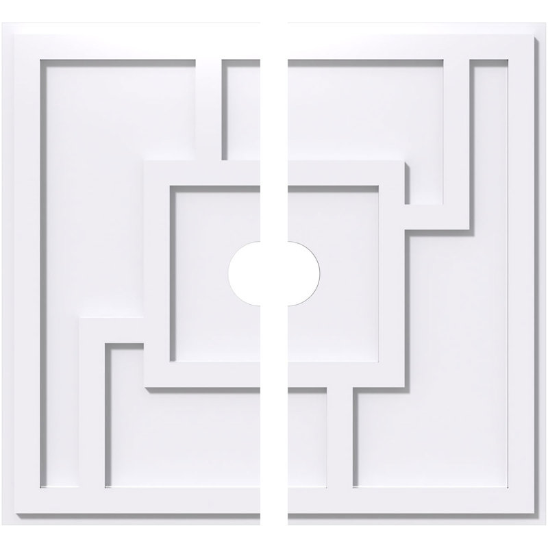 Médaillon de plafond contemporain en PVC de qualité architecturale Knox, H 1 po x l 24 po x P 24 po