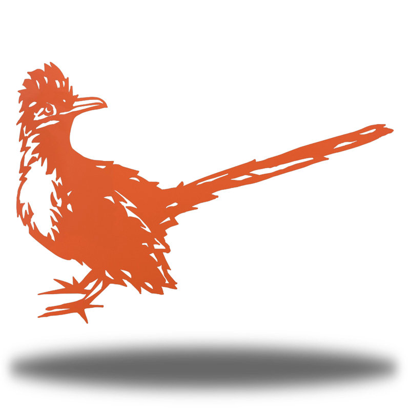 Art mural Bassrou Roadrunner, Corail, H 12 po x l 8 po x P 0,0125 po