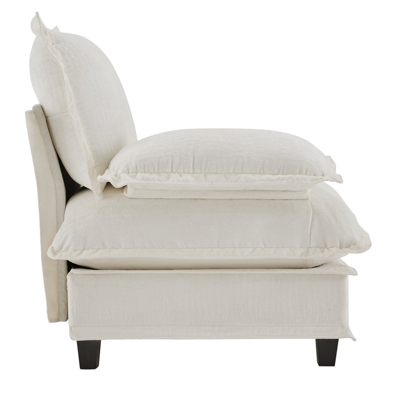 Canapé 73 Lsf Chenille, Blanc