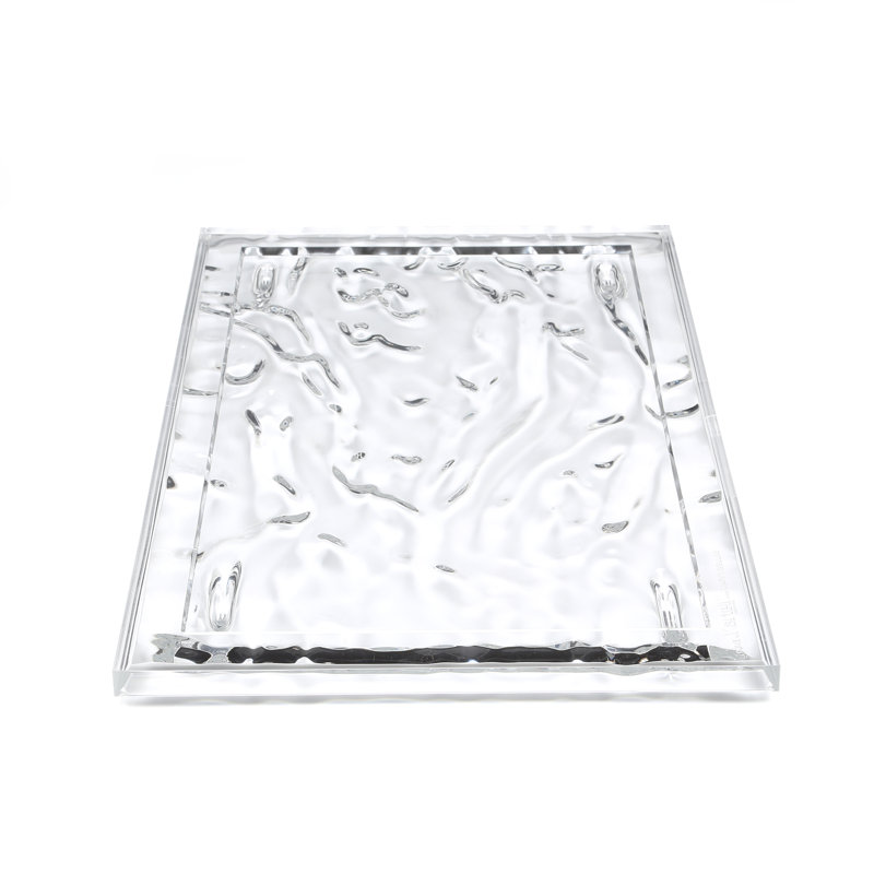 Crystal Dune 18'' Wide Semi-Transparent Polycarbonate Tray