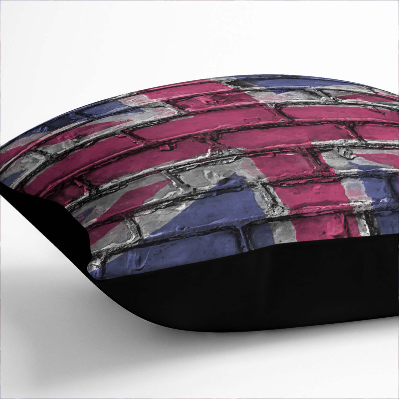 Square Cushion, Black, 55cm H x 55cm W x 20cm D