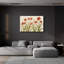 «Row of Red Amaryllis Light» par Cheri Blum, art mural en verre acrylique-894247414
