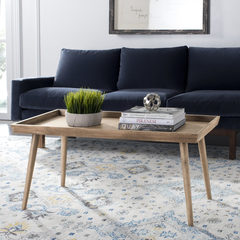 Table basse 4 pieds Brycine, Marron clair