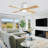 48 In. 4 Solid Blades Indoor Ceiling Fan With Integrated Led And Remote, Flush Mount-127658131-127658133