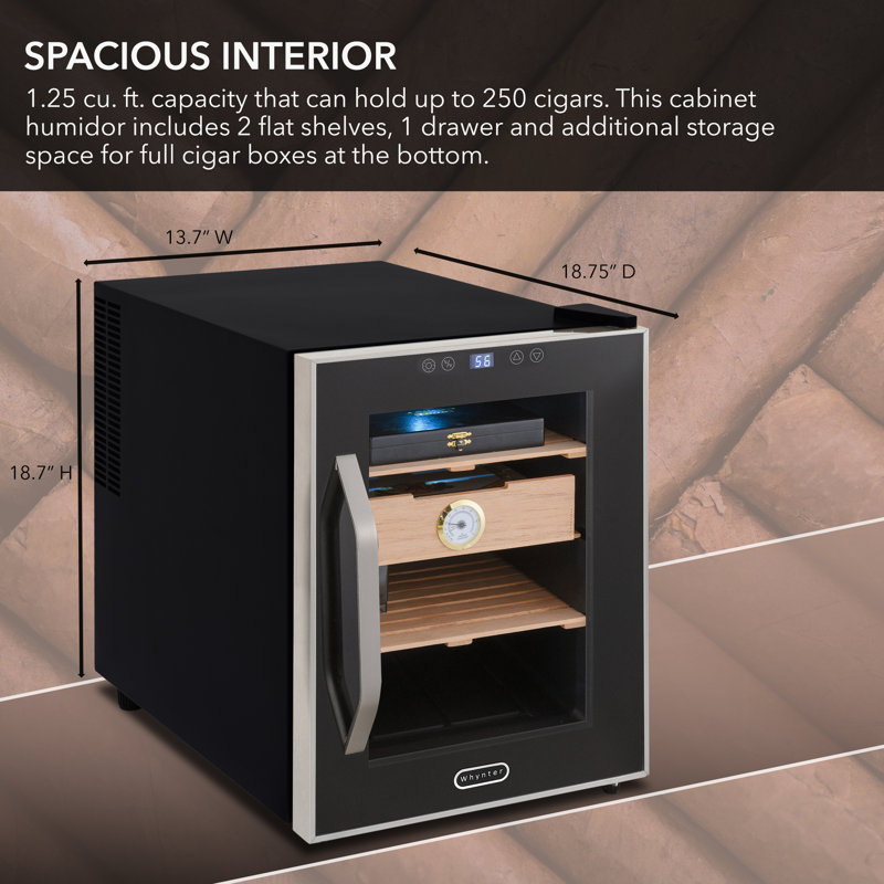 Whynter Elite 1,2 pi. Cu. Cave à cigares
