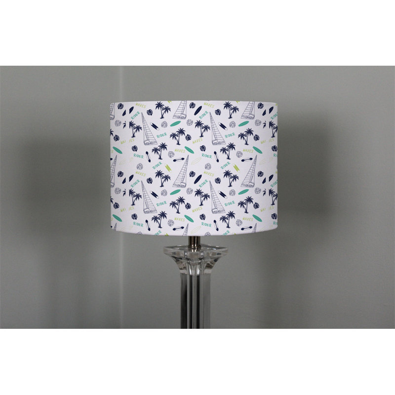 Cotton Drum Lamp Shade ( Uno ), 22cm H x 25cm W x 25cm D
