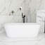 67" Glossy White Acrylic Freestanding Soaking Bathtub
