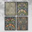 Vintage Abstract Print CLXVII  Framed Print - Set of 4-1178507487-1178507485