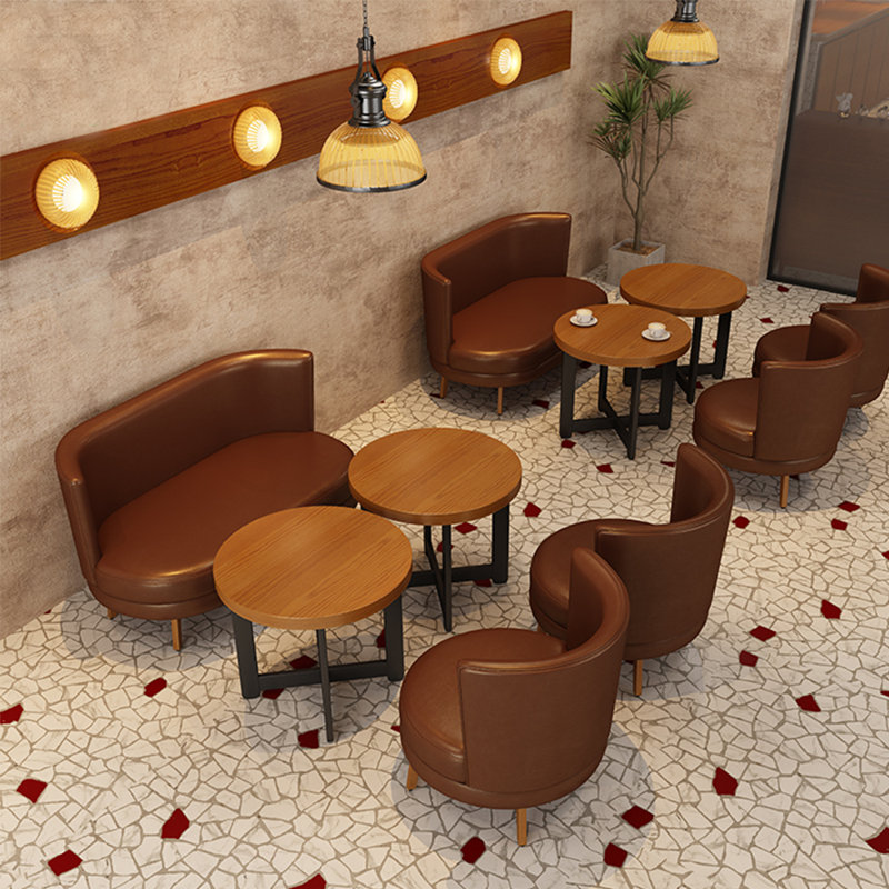 Banc rembourré en similicuir Retro Simple Cafe