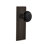 Mission Plate with Black Porcelain Door Knob