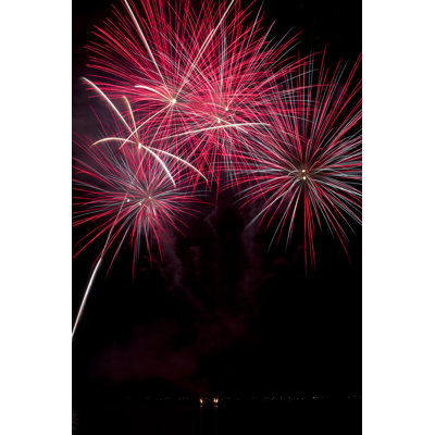 Red and Blue Fireworks by Michaeldrapeau