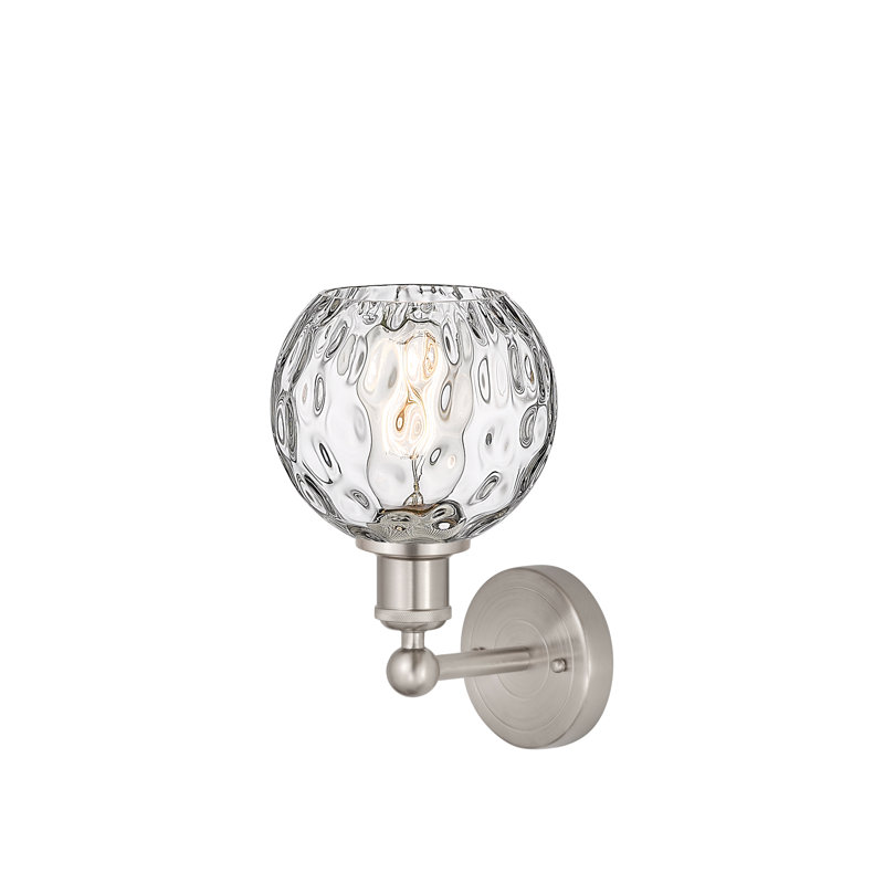 Applique murale à bras en acier 1 lumière Millington, Nickel satiné brossé