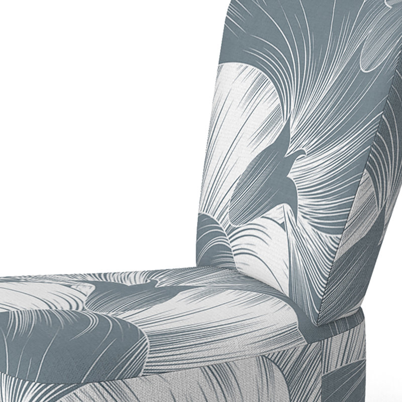 Accent Chair, Beige Floral Pattern Upholstered Decor - Beige Floral Pattern II, Gray/White