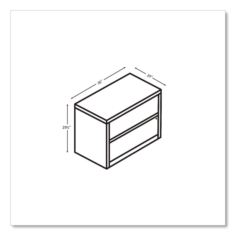 10500 Series Lateral File, 2 Legal/Letter-Size File Drawers, Kingswood Walnut, 36