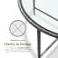 Table basse ronde en métal martelé à motif en X de Lalia-125211563