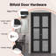 Forested Glass Solid Core Manufactured Wood Pivot-French Or Bi-Fold Doors With Hardware Kit-116403301