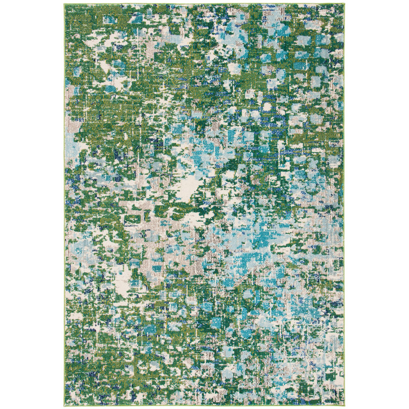 Annalyce Rug In Green & Blue, Rectangle 122 x 183cm