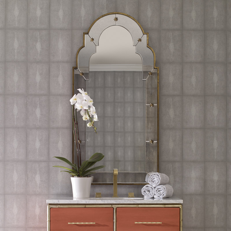 Star Solid Wood Flat Wall Mirror