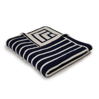 Beach Stripe Knitted Throw Blanket