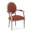 Chaise avec accoudoirs en tissu Dauphin-71069644-71069660