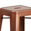 Kai Industrial Style Bar Stool - Set of 4 - Modern Metal Counter or Bar Height-1394825072-1394825074