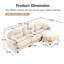 Canapé modulaire en L modulaire avec repose-pieds, tissu en chenille de qualité supérieure, dossier capitonné, conception ergonomique facile à installer