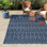 Aitken Machine Woven Geometric Indoor and Outdoor Rug