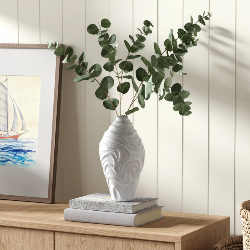 Vase décoratif en résine de polyrésine, H 14 po x l 8 po x P 7 po