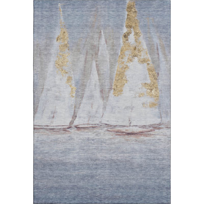 Premium Machine Washable Mayfield AMF2084 Coastal Rug