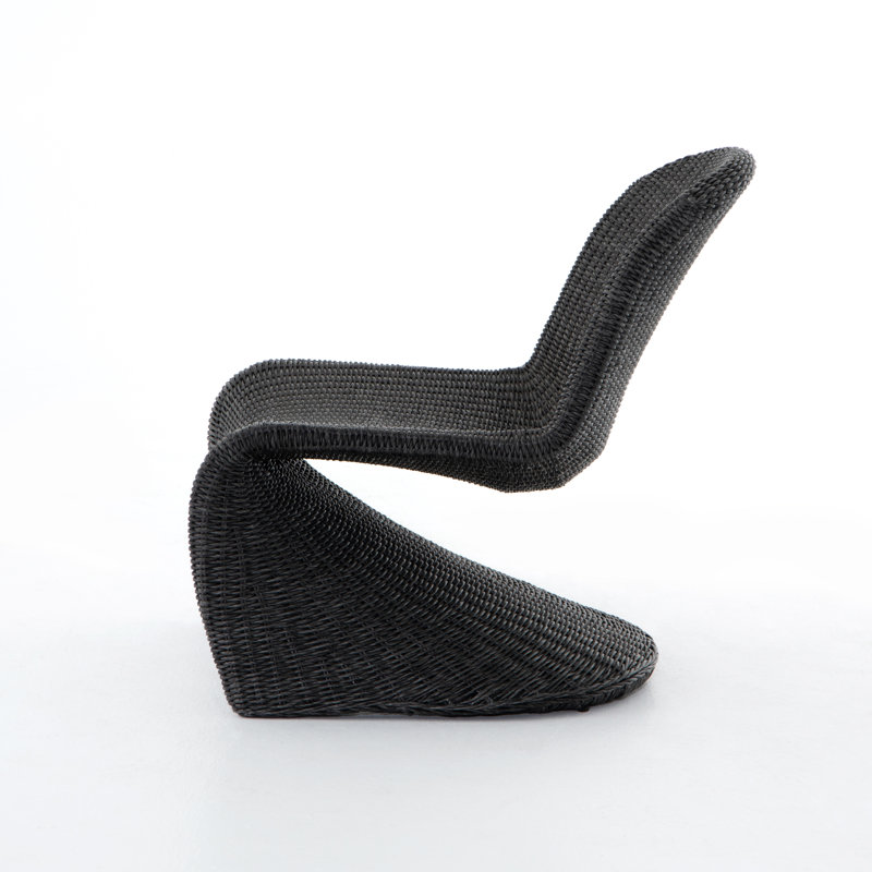 Portia Outdoor Dining Chair, Black