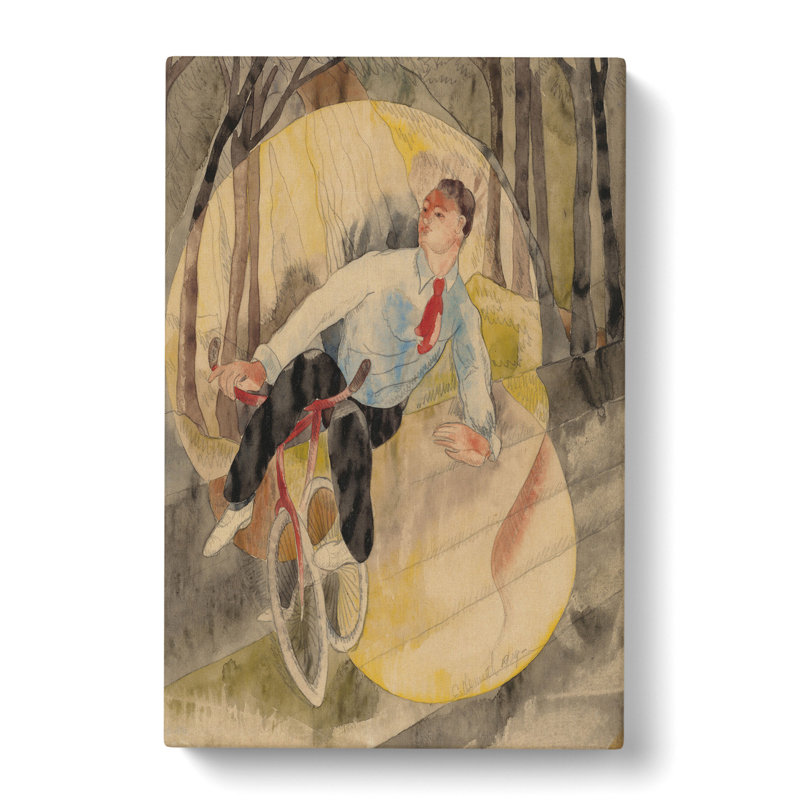The Bicycle Rider by Charles Demuth - Wrapped Canvas, 50cm H x 35cm W x 3cm D