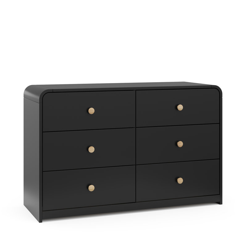 Storkcraft Santos 6 Drawer Dresser, Black
