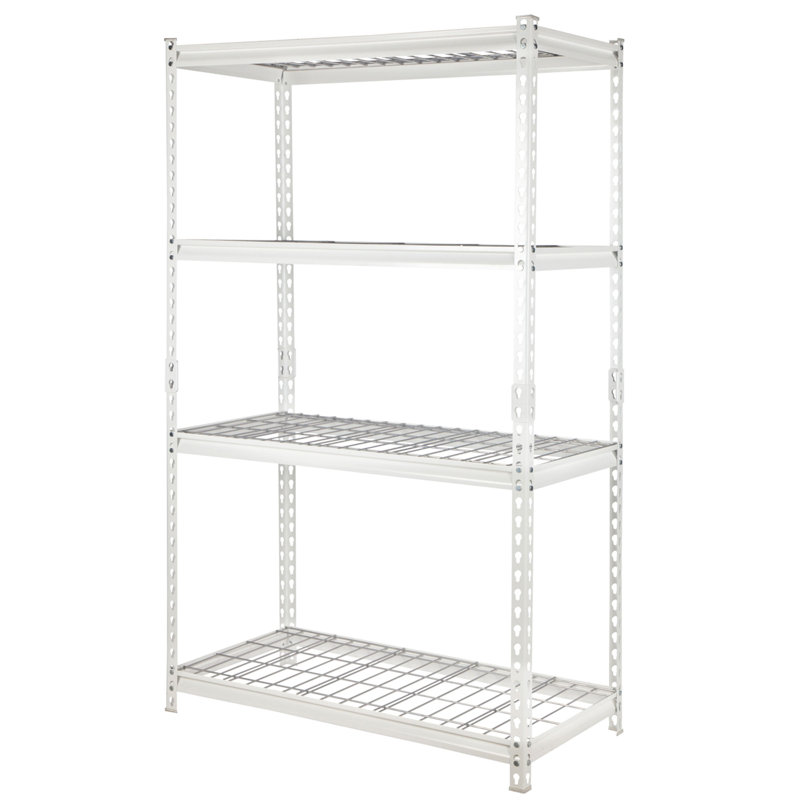 Lafoya 4-Shelf Steel Shelving, Black, 59.84" H x 35.82" W x 18.11" D