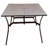 "Vintage Wood Grain Metal Table 62.99"" X 37.8"" Rectangular With Umbrella Hole, Heavy-Duty Steel Frame Rust-Resistant Easy Clean, For Patio Garden Deck Dining Room Office-994537402