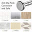 Tringle à rideau de douche à ressort robuste à tension de ressort, installation réglable sans perceuse, tringle de rideau de salle de bain antirouille avec patins en caoutchouc antidérapants, conception durable et polyvalente-113778118