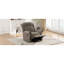 Fauteuil à bascule pivotant à 360 ° avec fauteuil berçant manuel inclinable manuel et inclinable avec dossier réglable pour le salon, brun clair